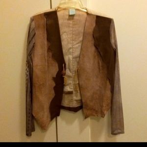 Legatte jacket with real leather